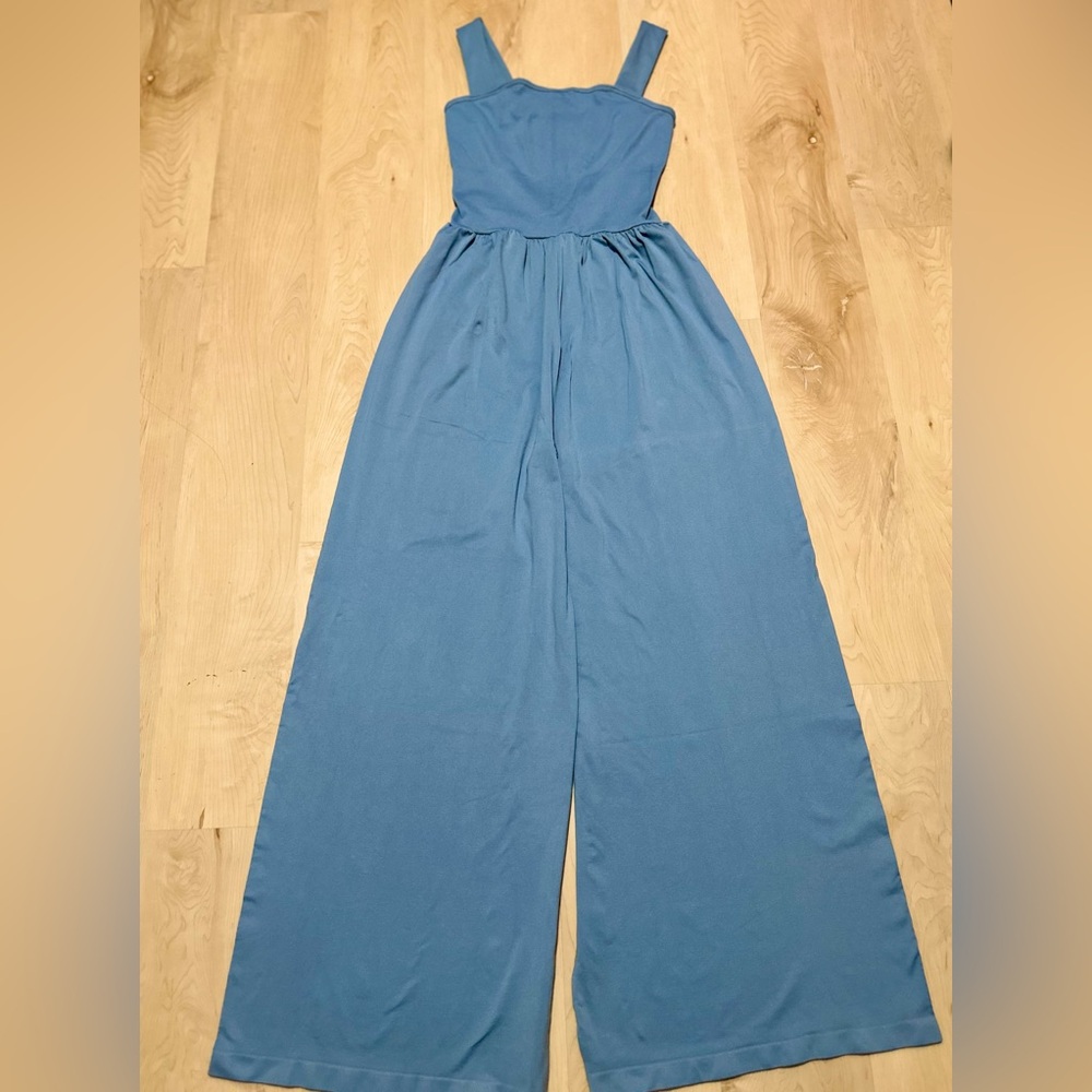 Chic Sleeveless Blue Jumpsuit